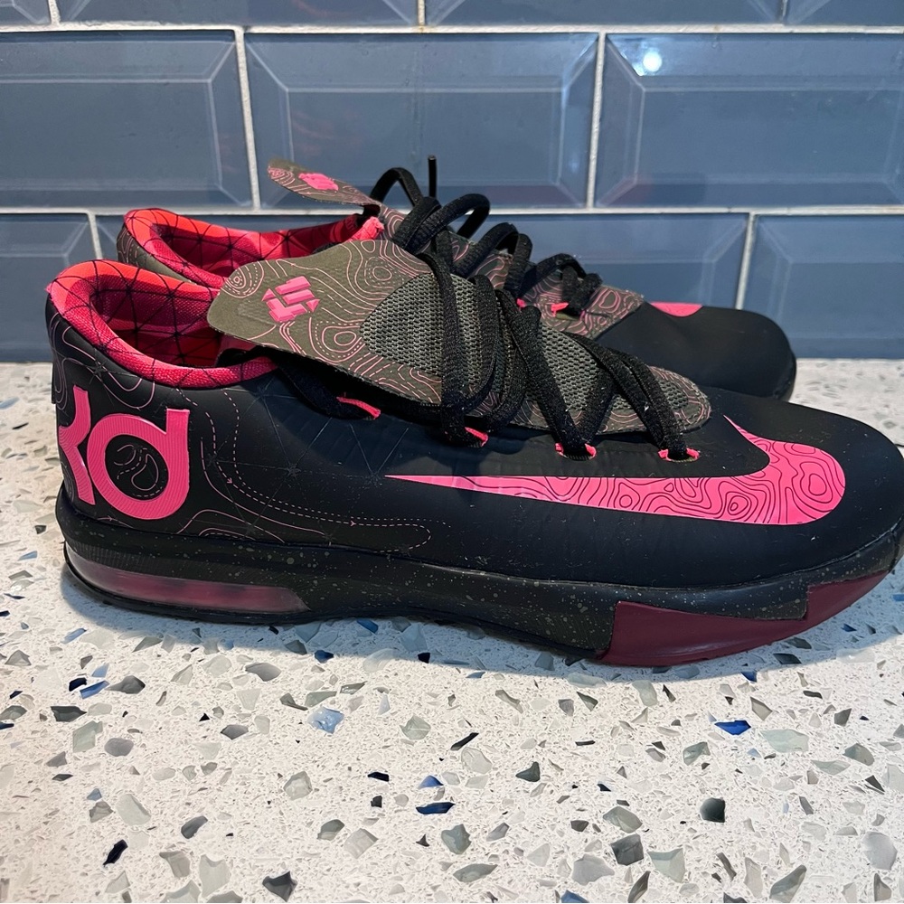 Nike KD VI Meteorology Kids' Basketball Shoes - Black/Pink 2013
